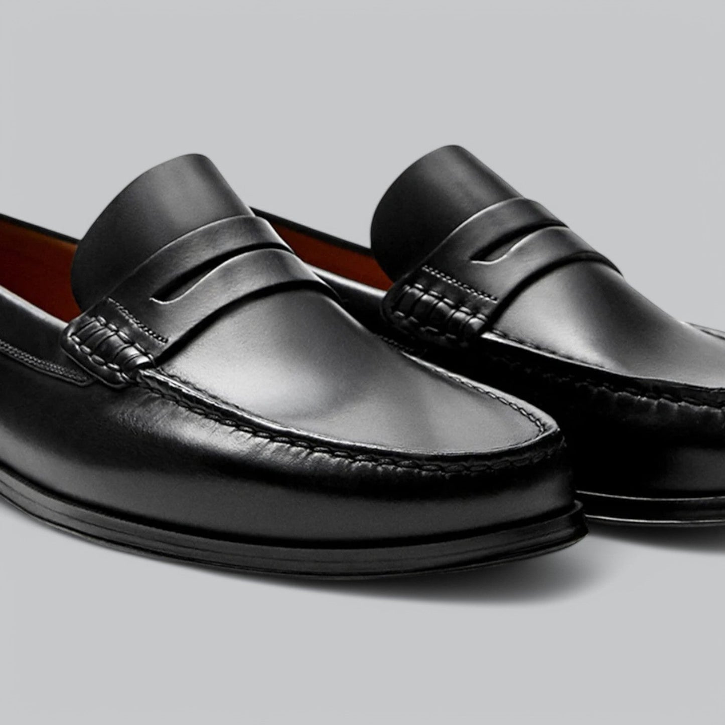 Chic Leather Penny Loafers