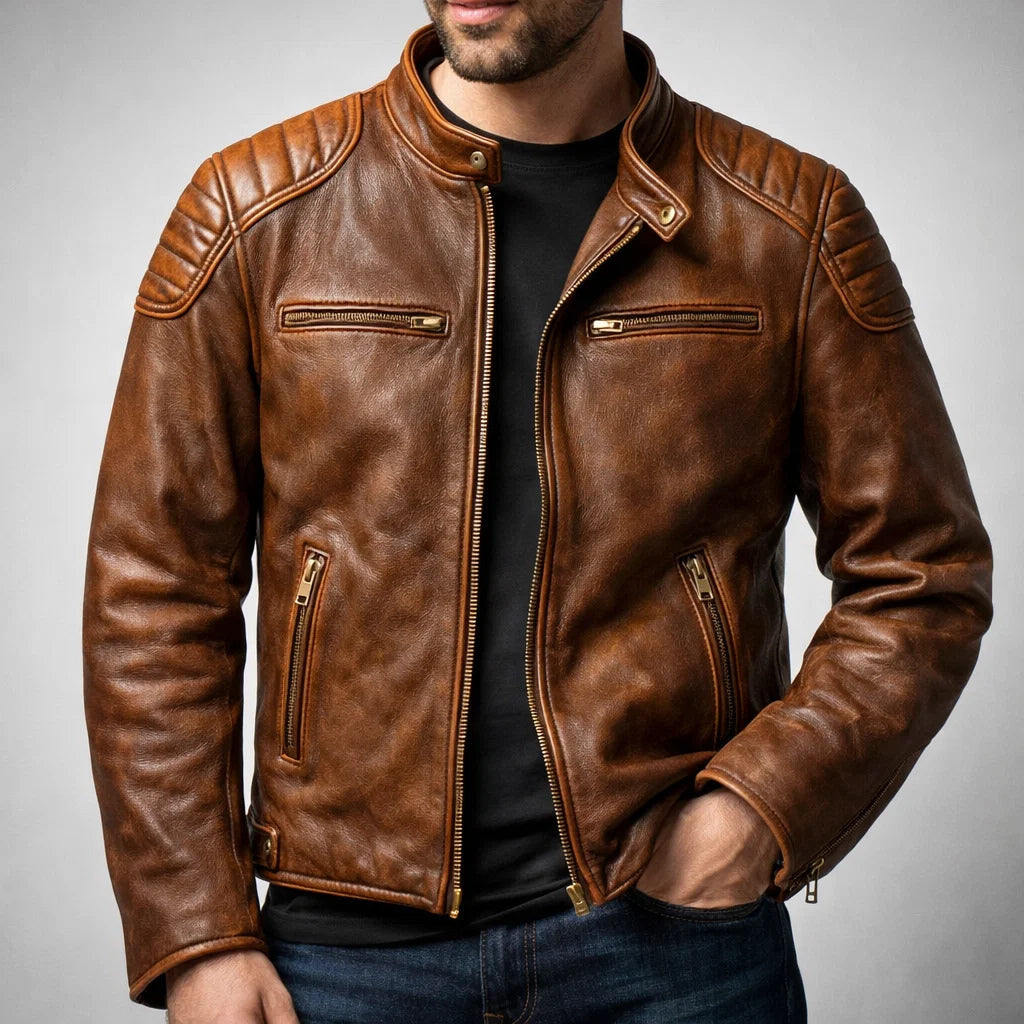 Giacca di pelle casual
