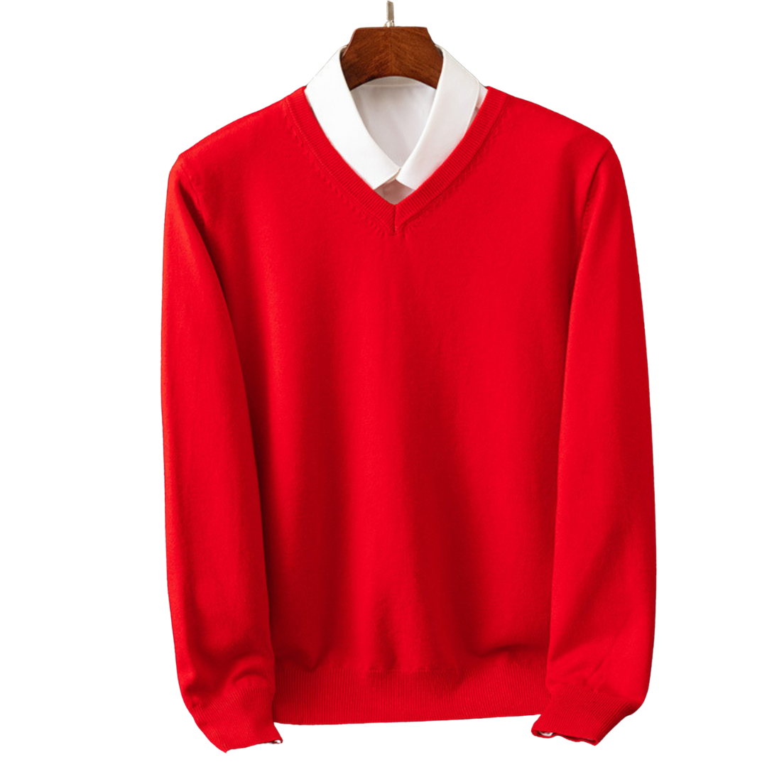 Elegant Cashmere V-Neck Pullover