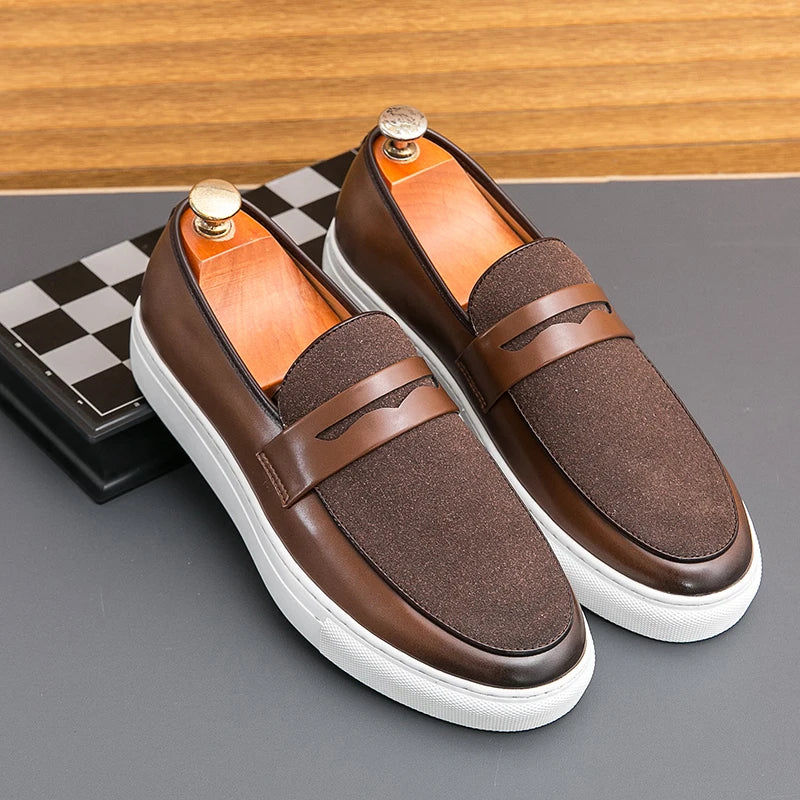 Mocassins en daim italien