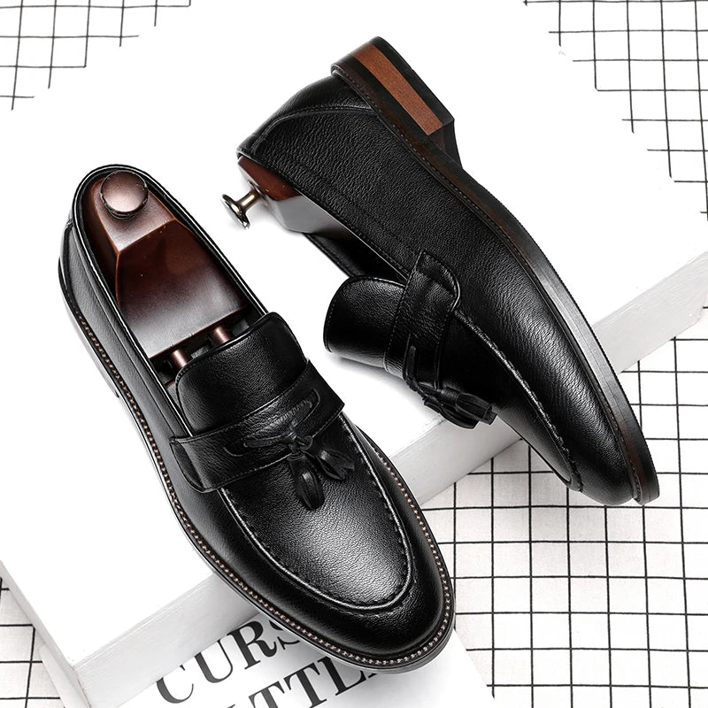Mocassins Oxford élégants en cuir