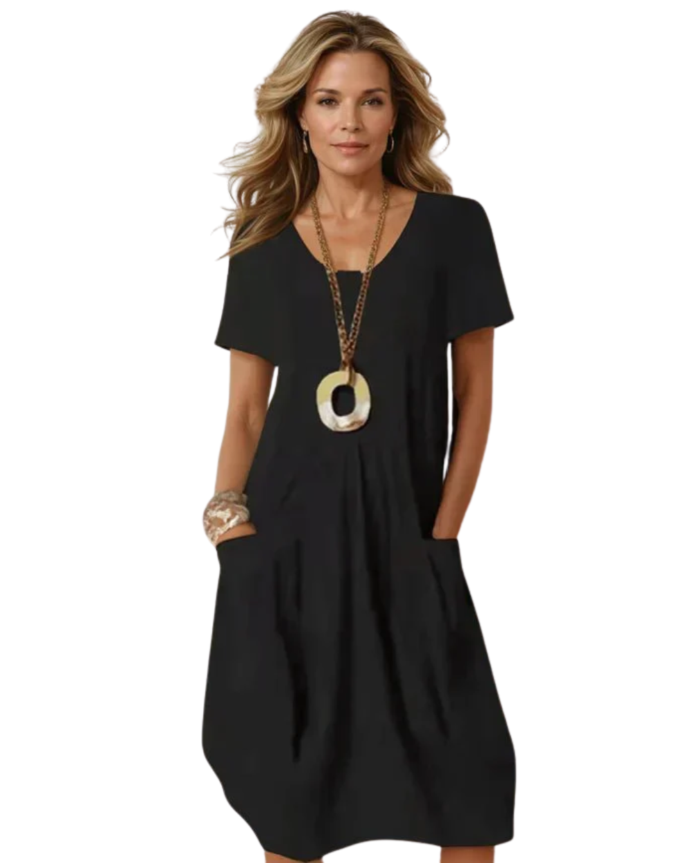 Elegant Tummy Coverage Dress