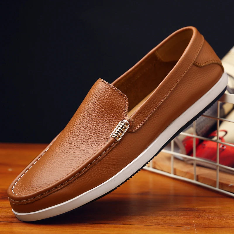 Zapatos de vestir elegantes de piel sin cordones