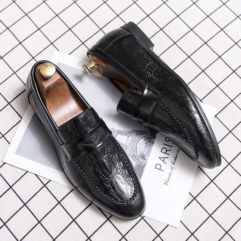 Mocassins de mariage chics en cuir