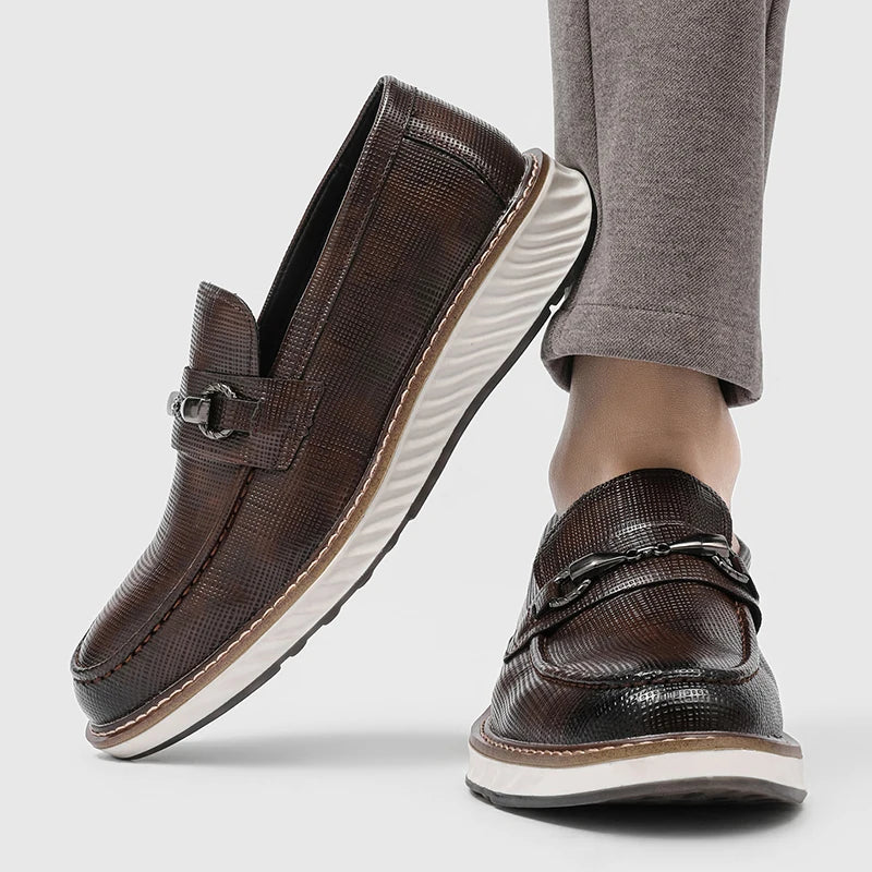 Mocassins en cuir chics à enfiler