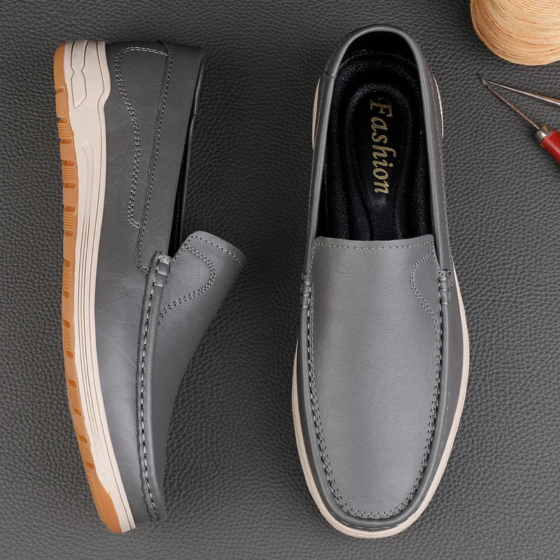 Zapatos de boda elegantes de cuero sin cordones
