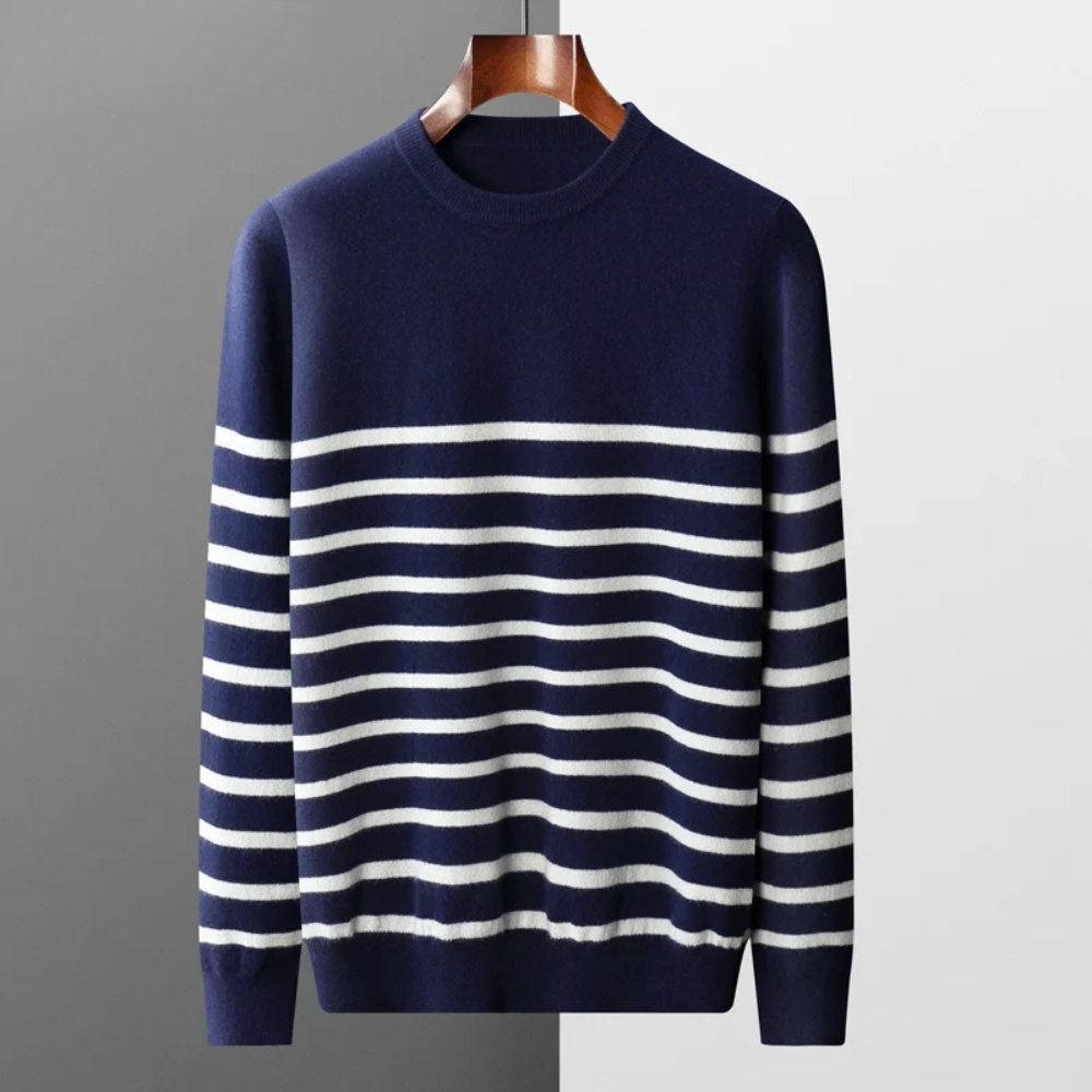 Elegant Striped Wool Sweater