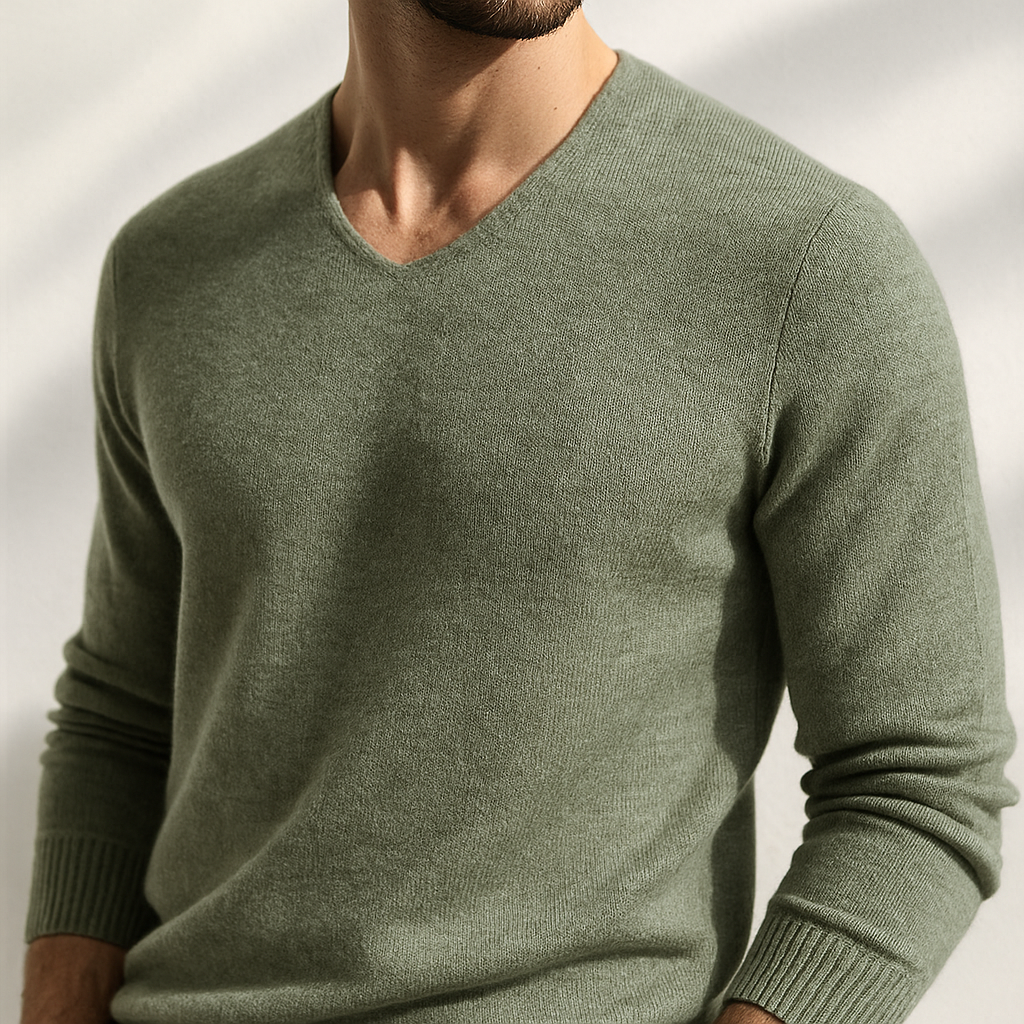 Elegant Cashmere V-Neck Sweater