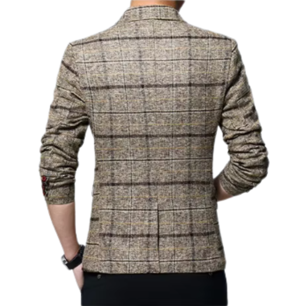 Elegant Checkered Blazer