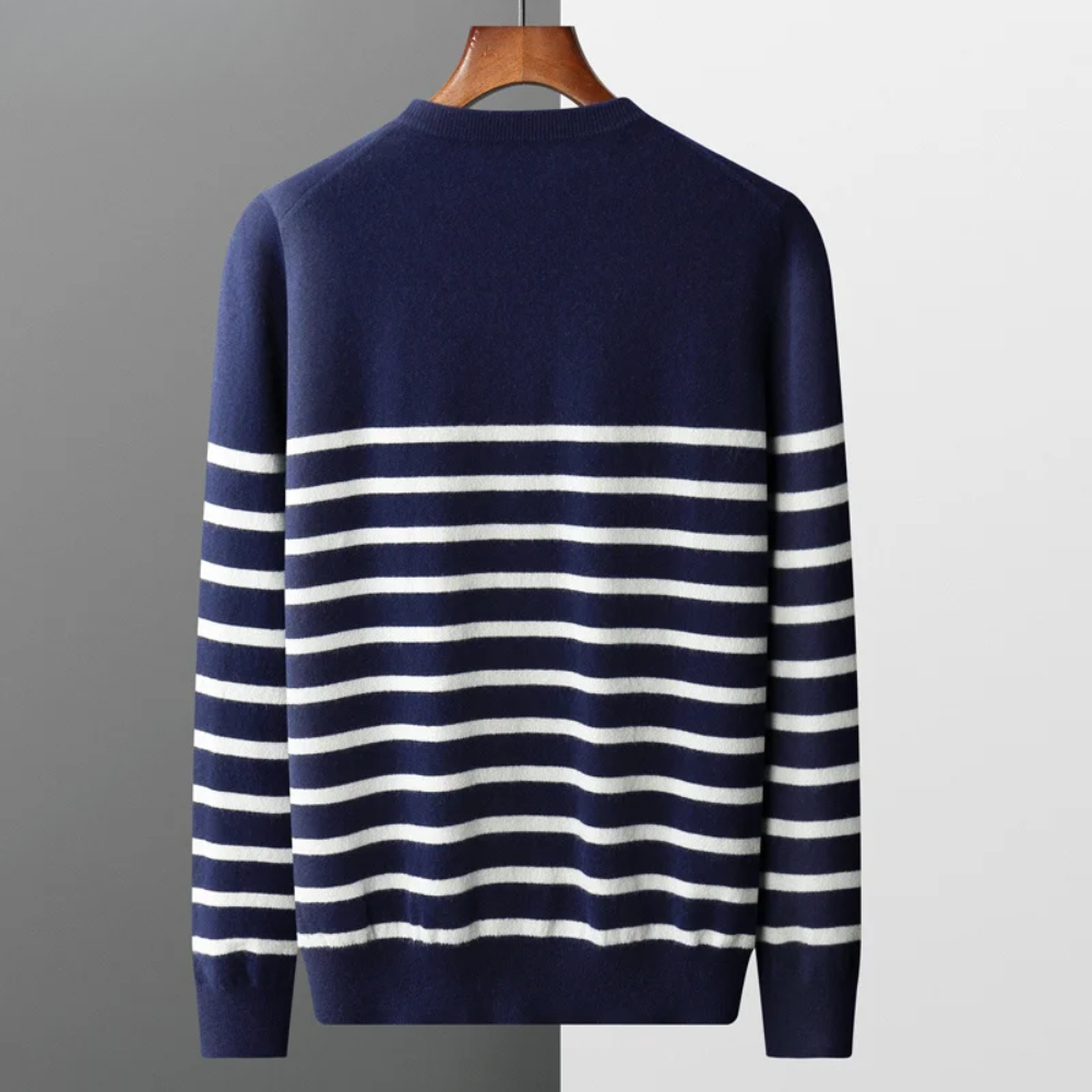 Elegant Striped Wool Sweater