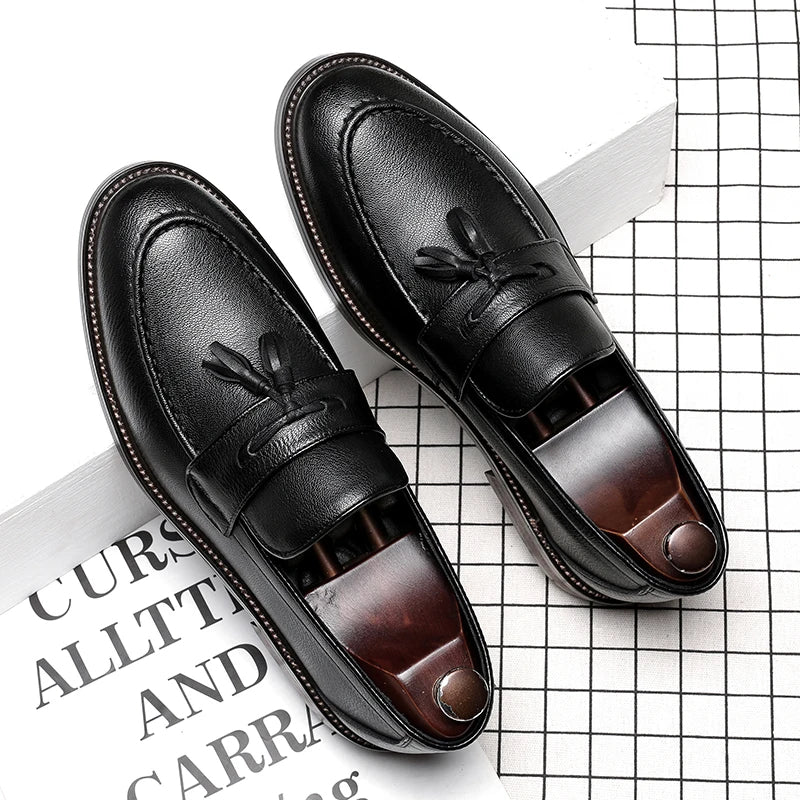 Mocassins Oxford élégants en cuir