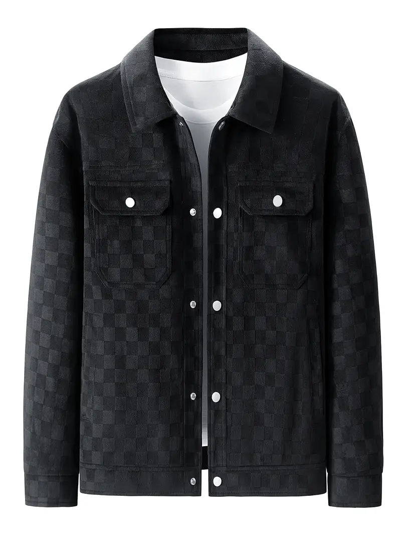 Checkered Suede Jacket