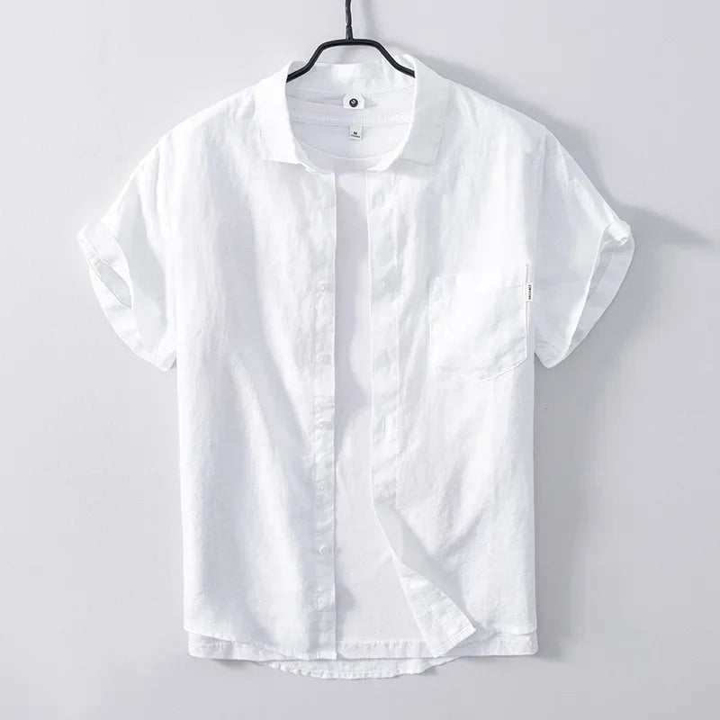 Camicia casual da uomo in lino
