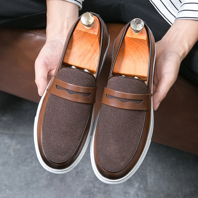 Mocassins en daim italien