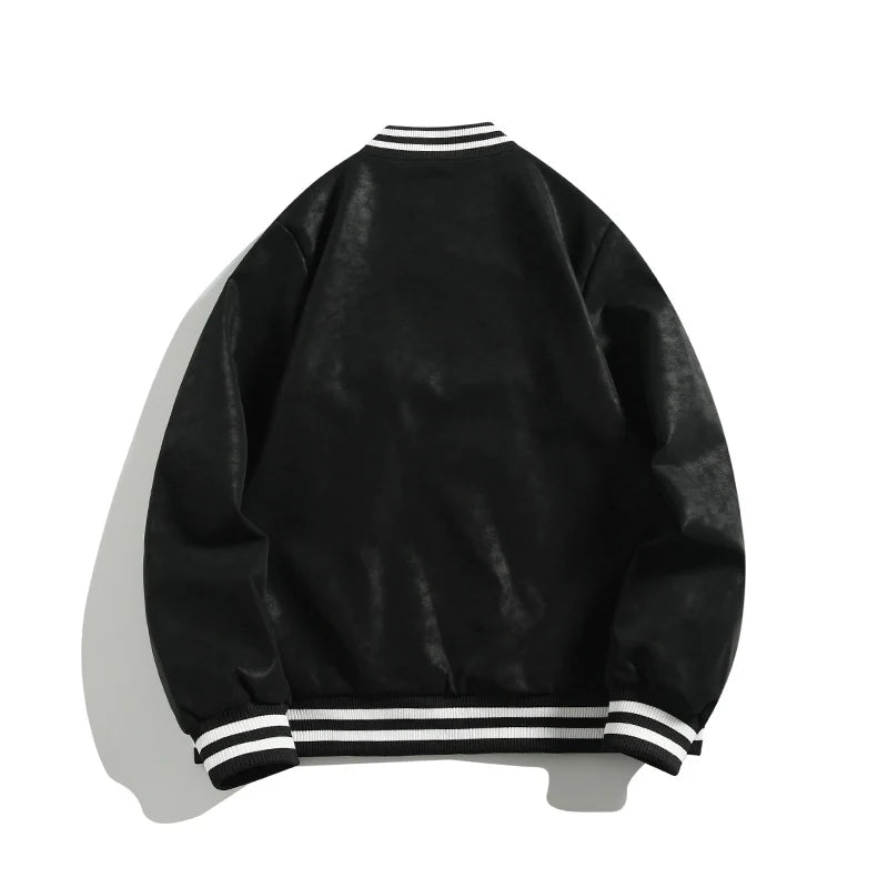 Chaqueta de cuero informal