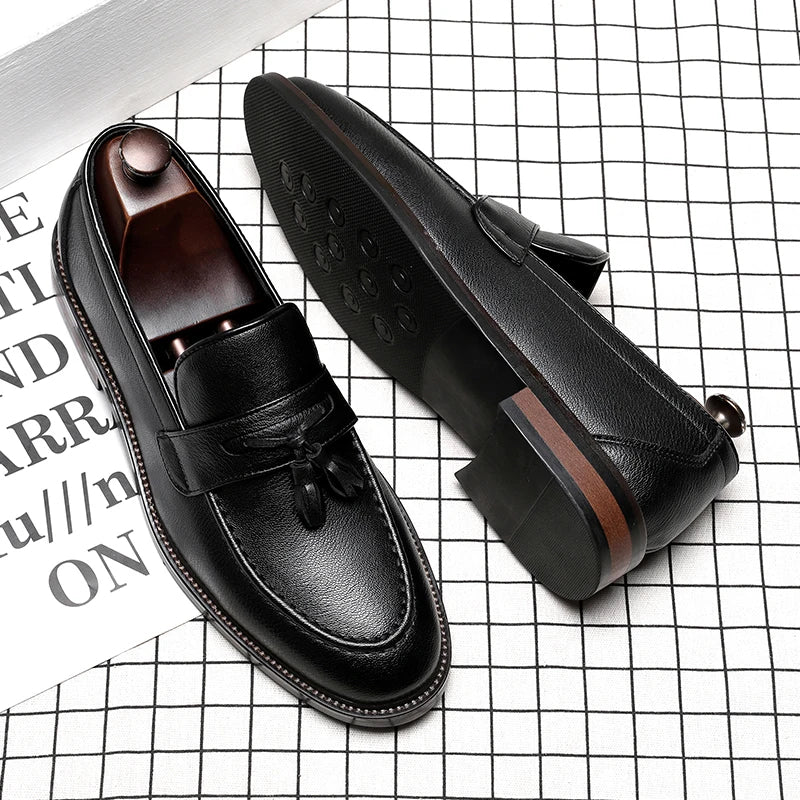 Mocassins Oxford élégants en cuir