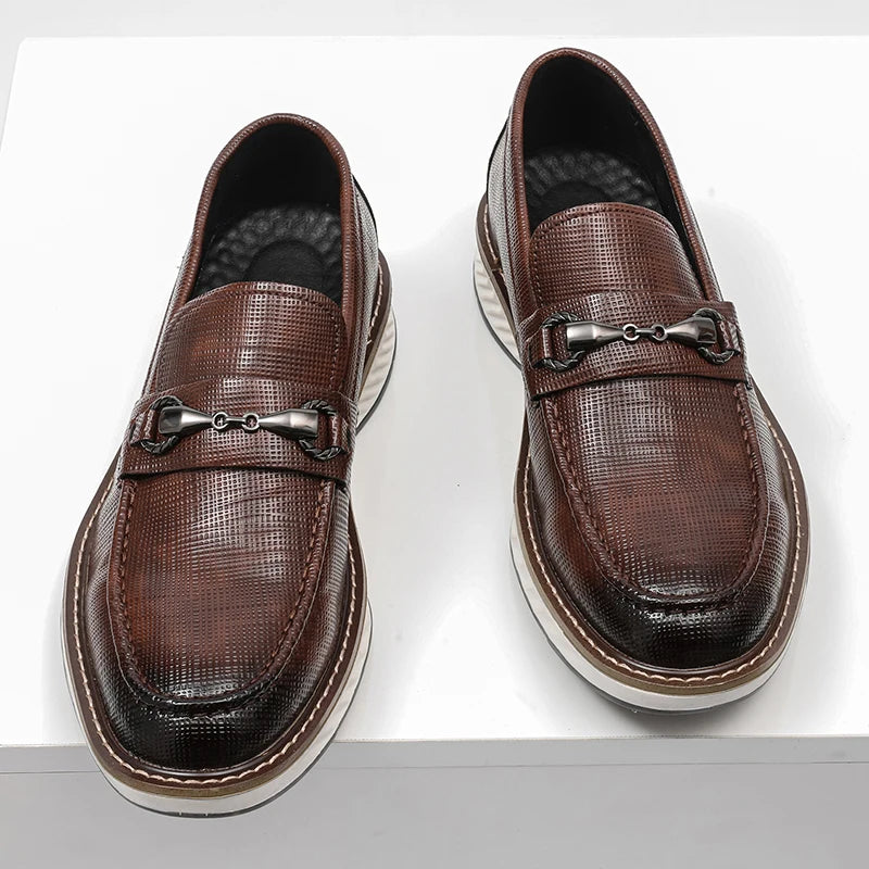 Mocassins en cuir chics à enfiler