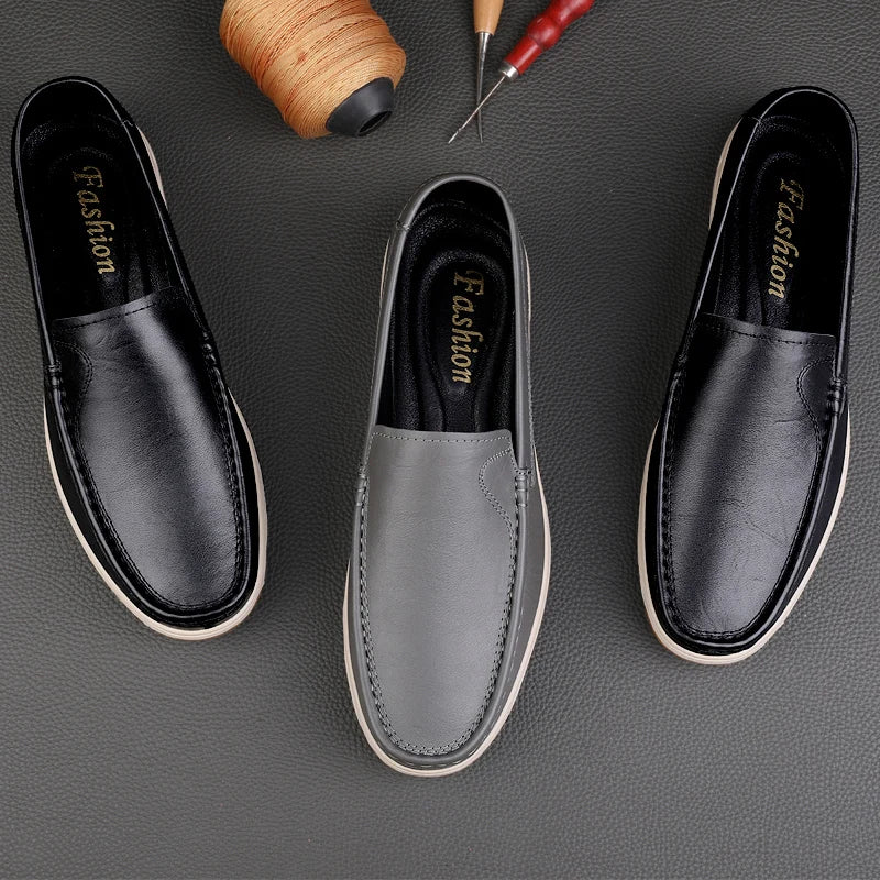 Zapatos de boda elegantes de cuero sin cordones