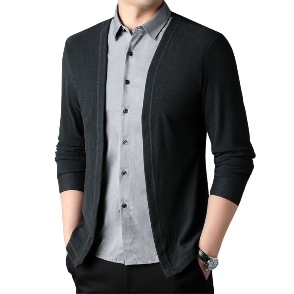 2-in-1 shirt and cardigan