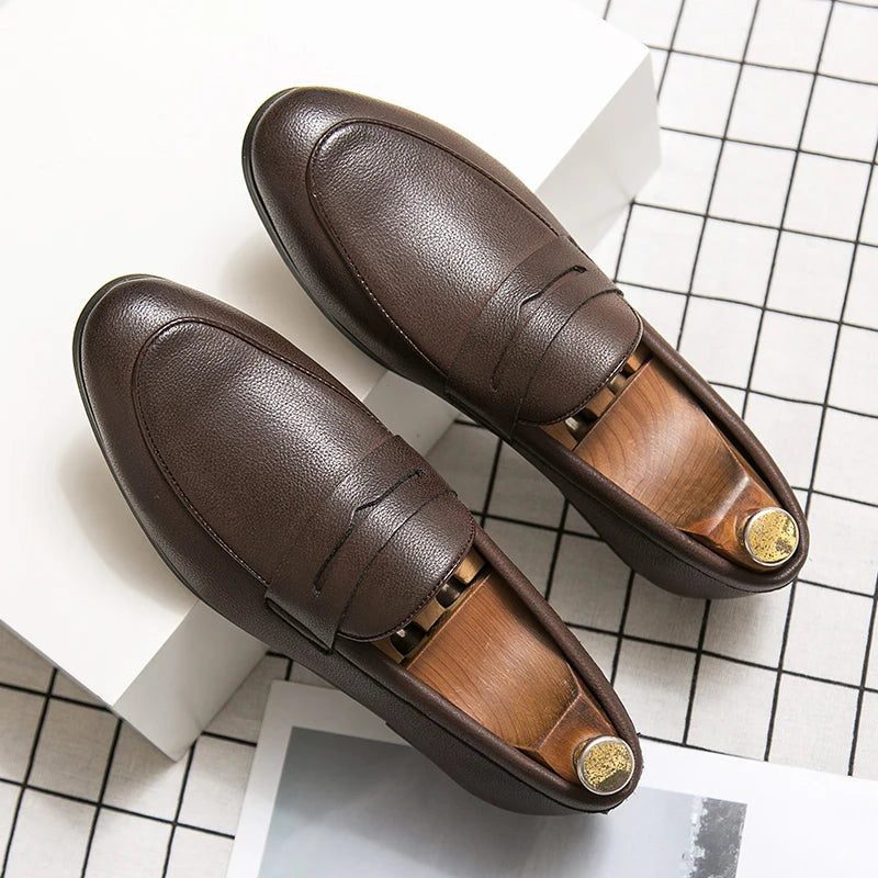 Mocassins de mariage chics en cuir