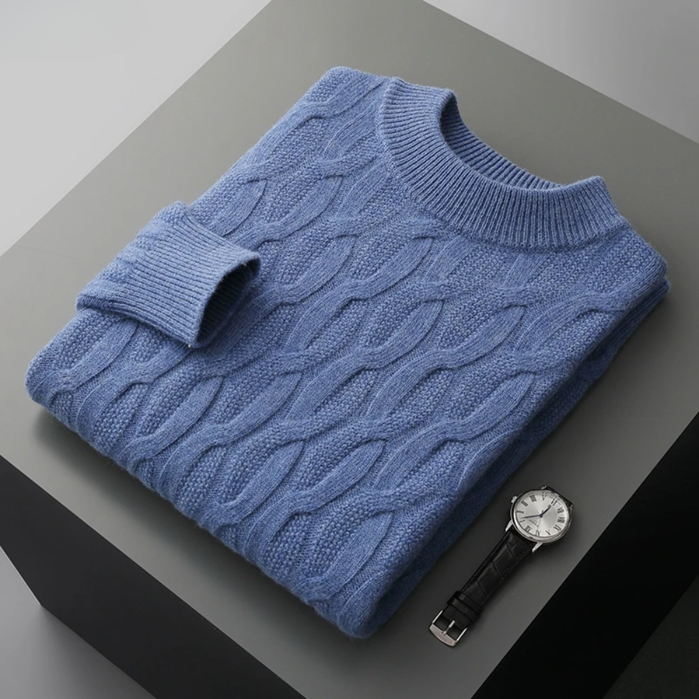 Elegant Pattern Cashmere Sweater