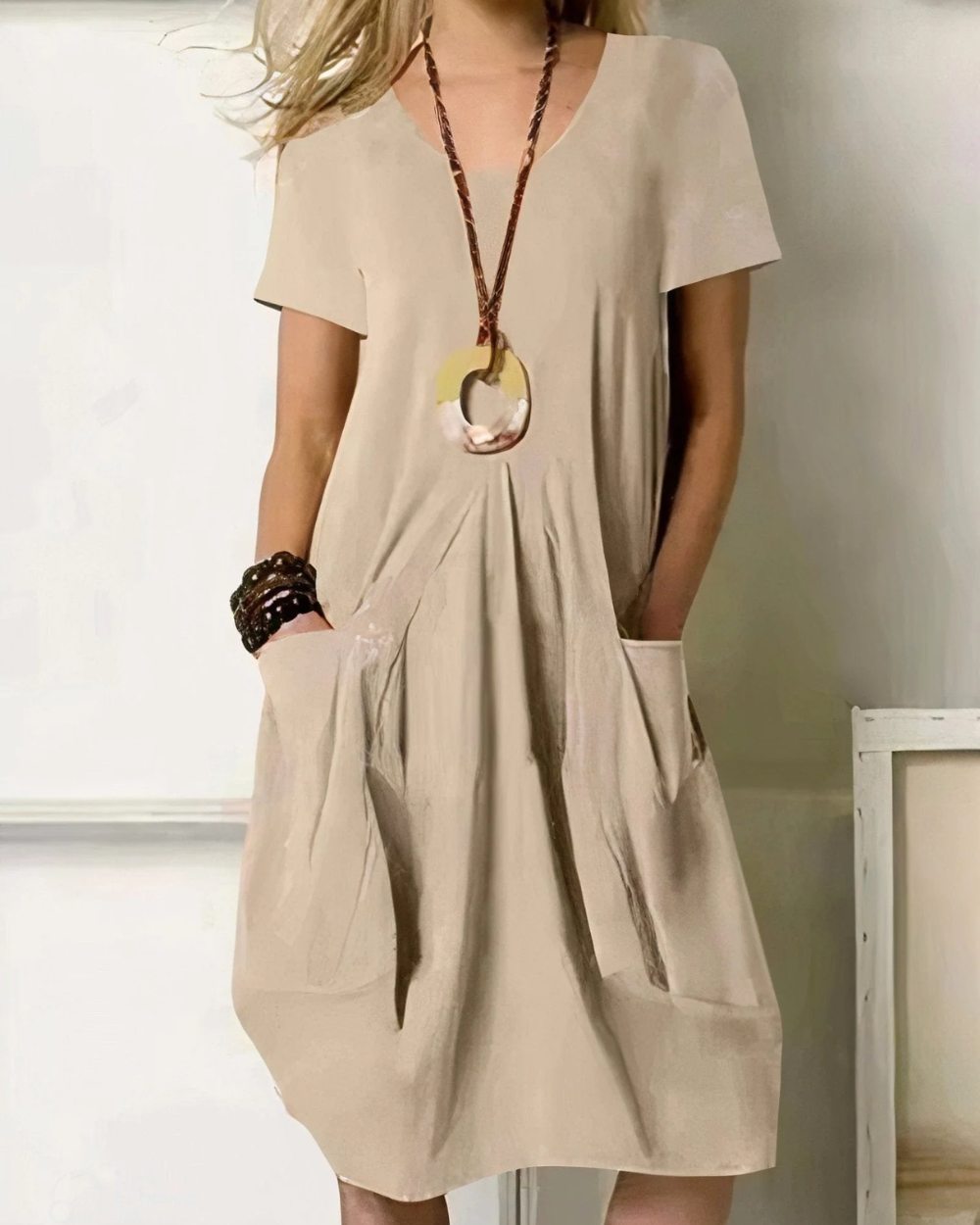 Elegant Tummy Coverage Dress