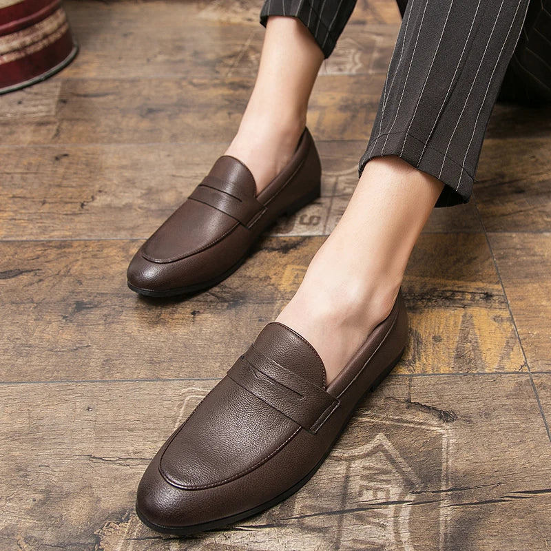 Mocassins de mariage chics en cuir