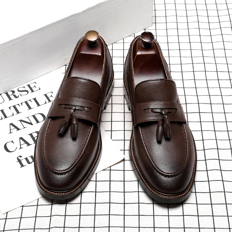 Mocassins Oxford élégants en cuir