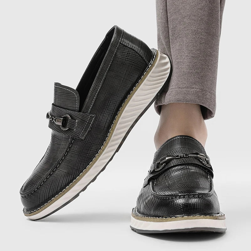 Mocassins en cuir chics à enfiler