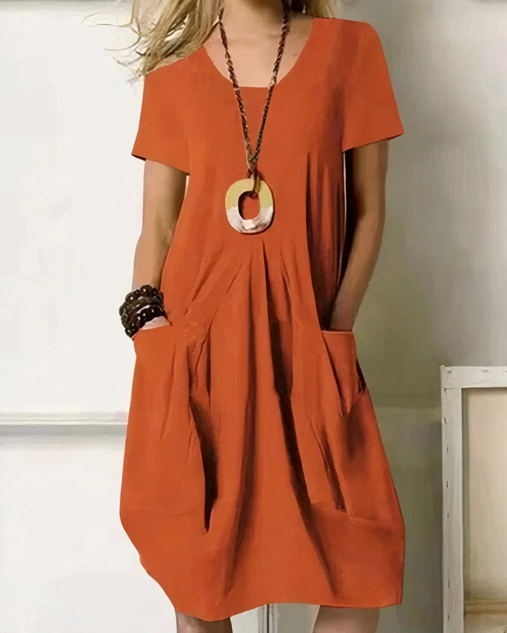 Elegant Tummy Coverage Dress