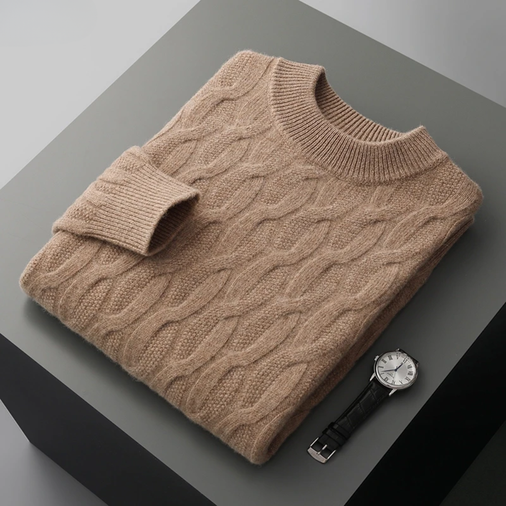 Elegant Pattern Cashmere Sweater