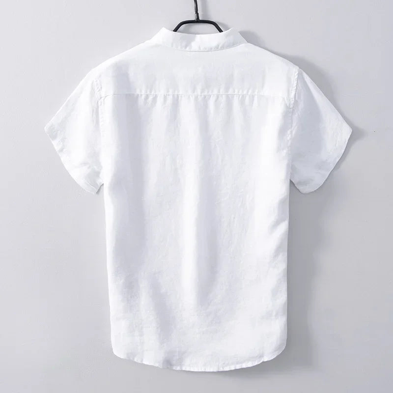 Camicia casual da uomo in lino