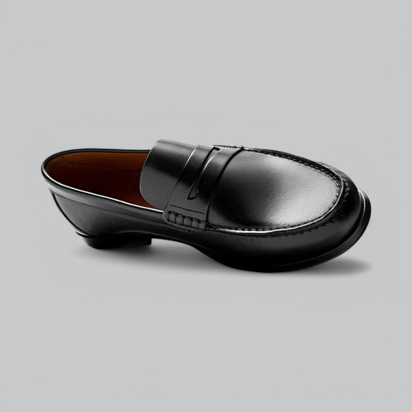 Chic Leather Penny Loafers