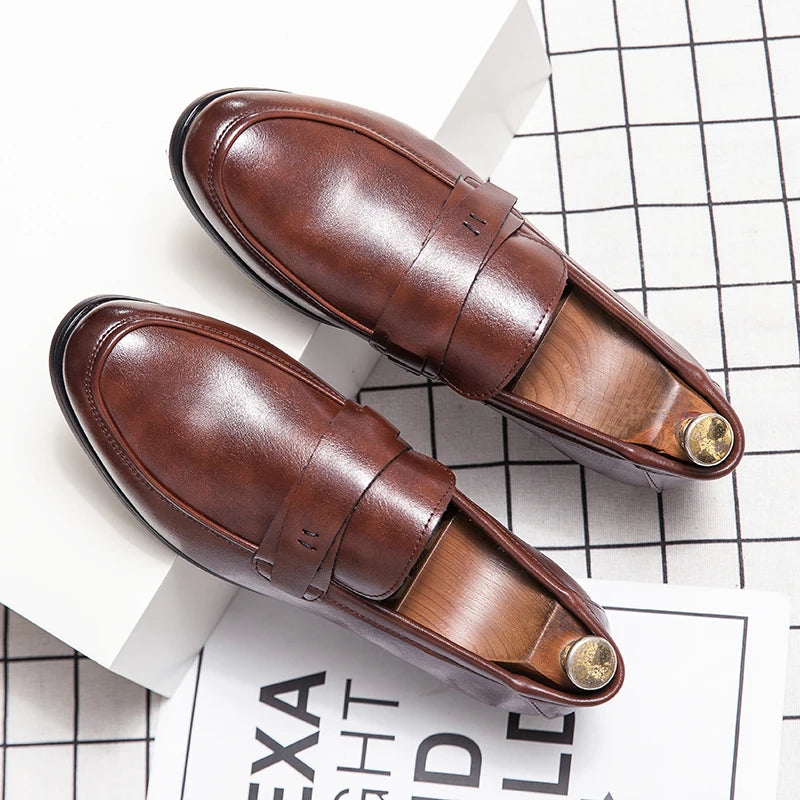 Mocassins de mariage chics en cuir