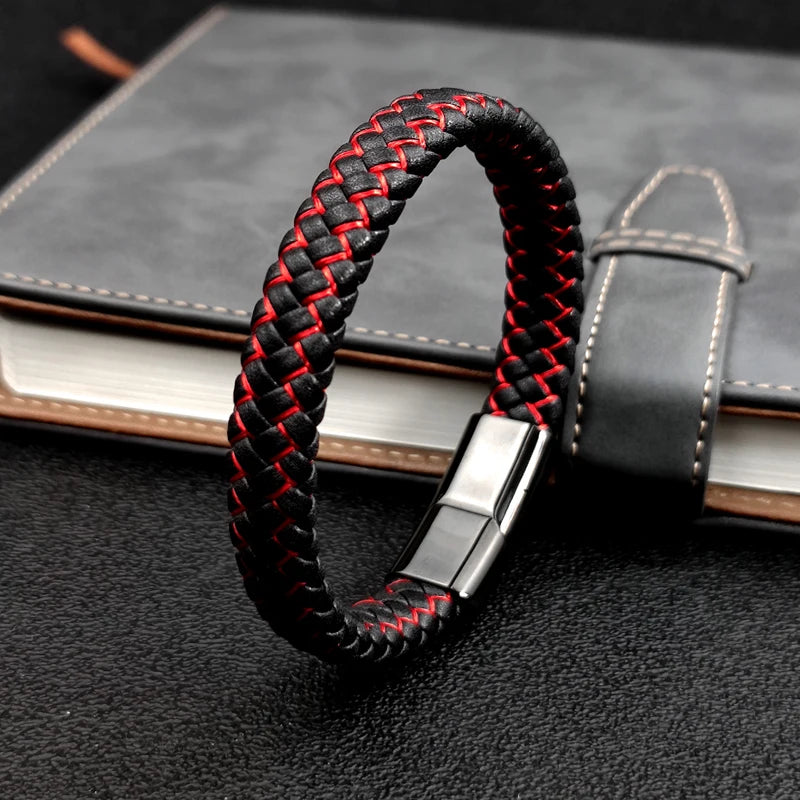 Leather Braided Men's Bracelet