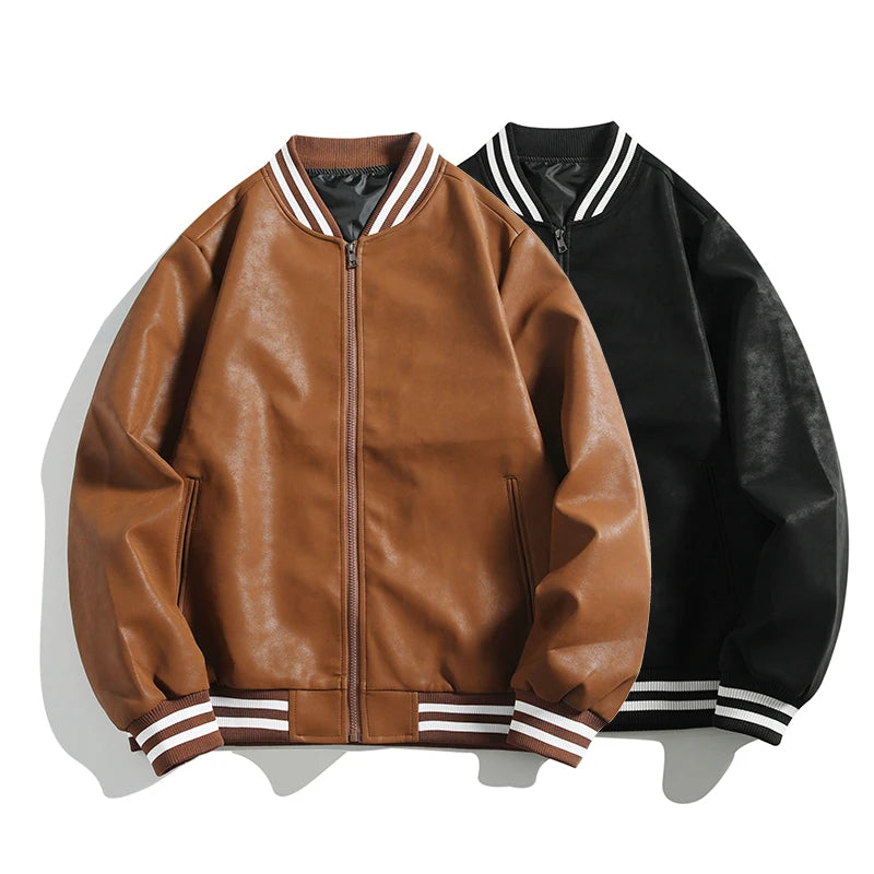 Chaqueta de cuero informal