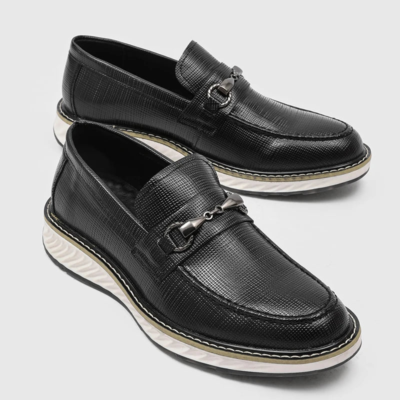 Mocassins en cuir chics à enfiler