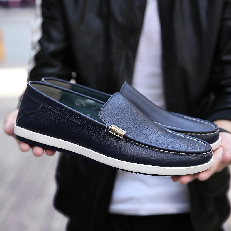 Zapatos de vestir elegantes de piel sin cordones