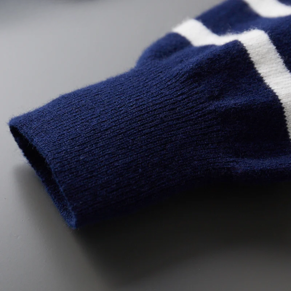 Elegant Striped Wool Sweater