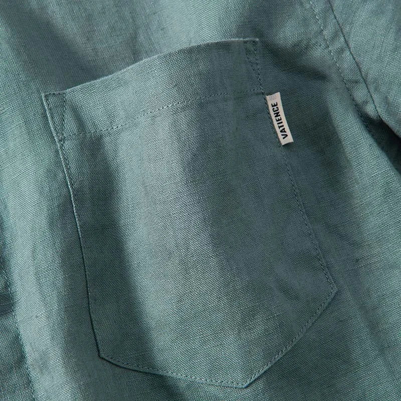 Camicia casual da uomo in lino