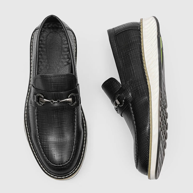 Mocassins en cuir chics à enfiler