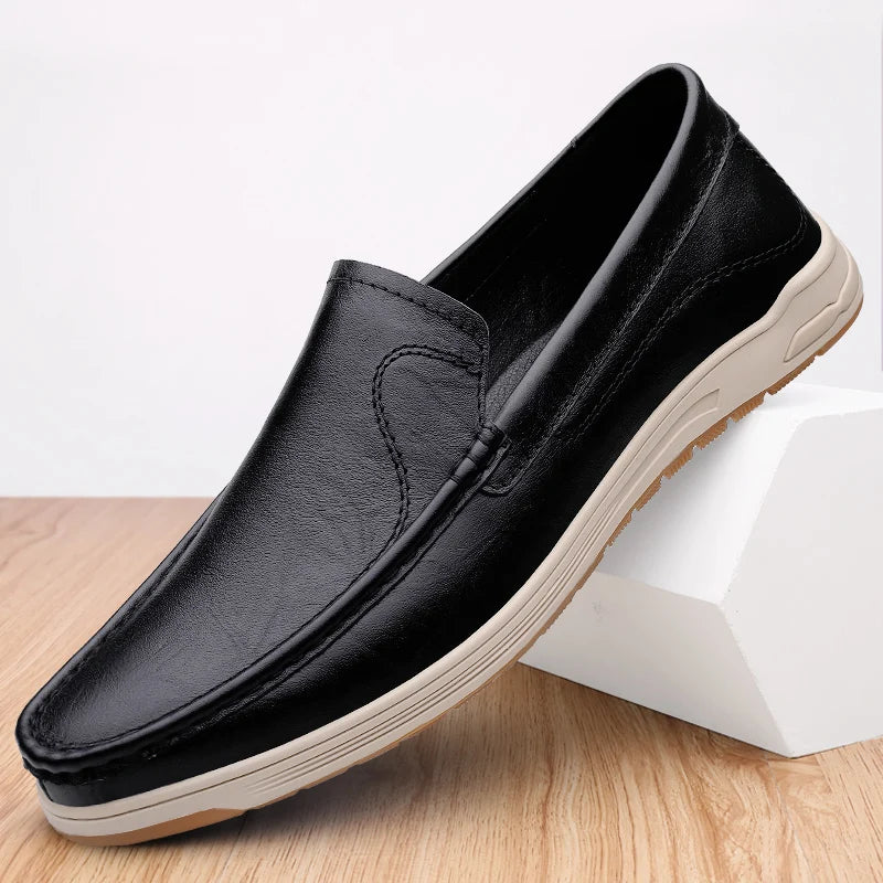 Zapatos de boda elegantes de cuero sin cordones