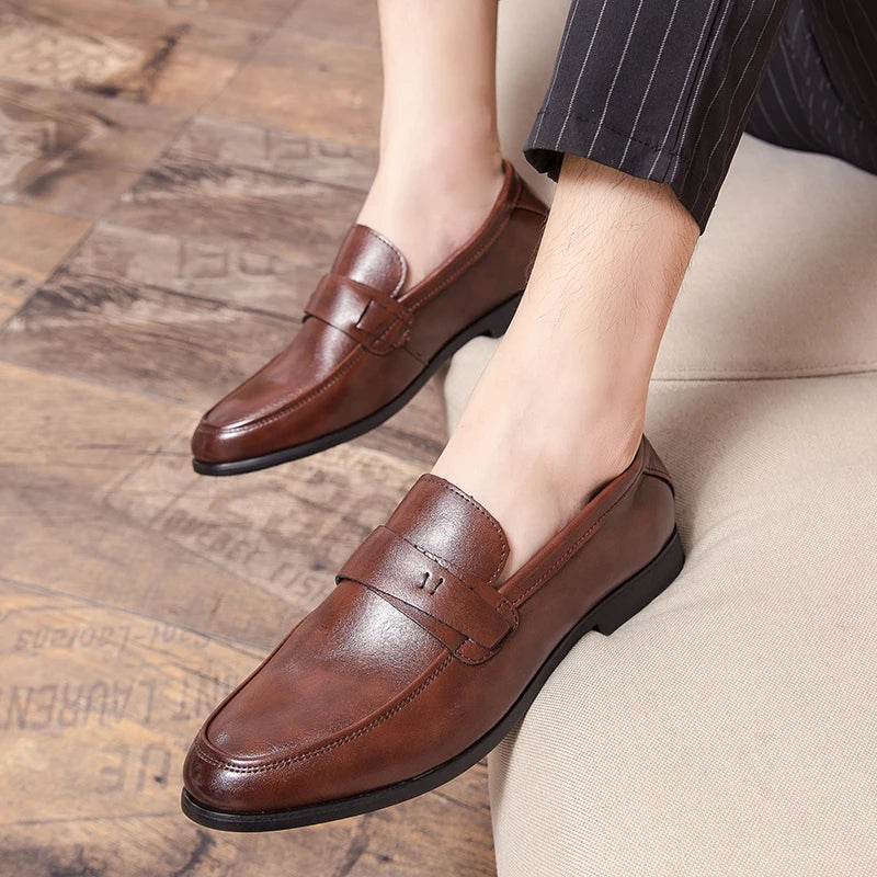 Mocassins de mariage chics en cuir