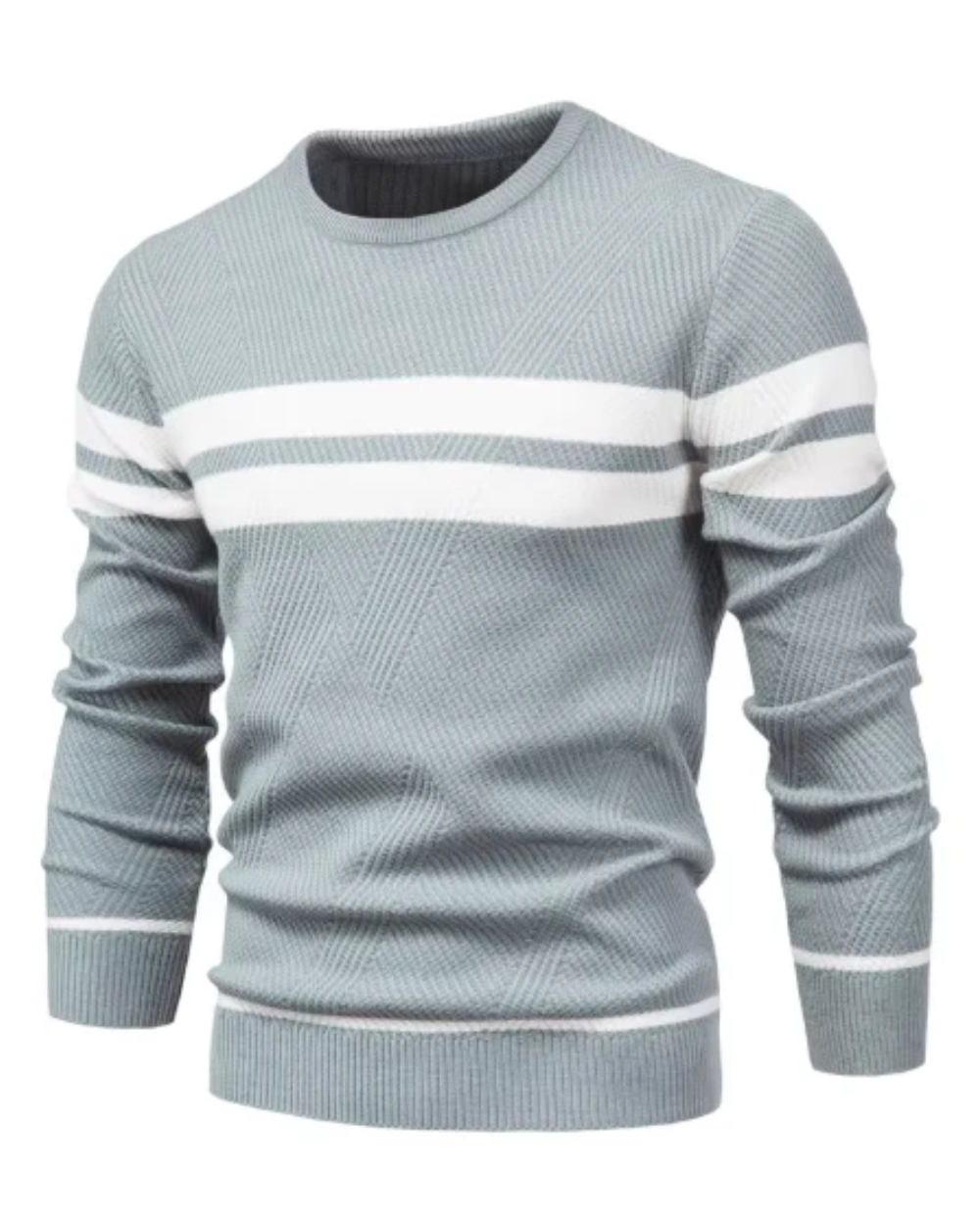 Stylish Men's Sweater With Stripes
