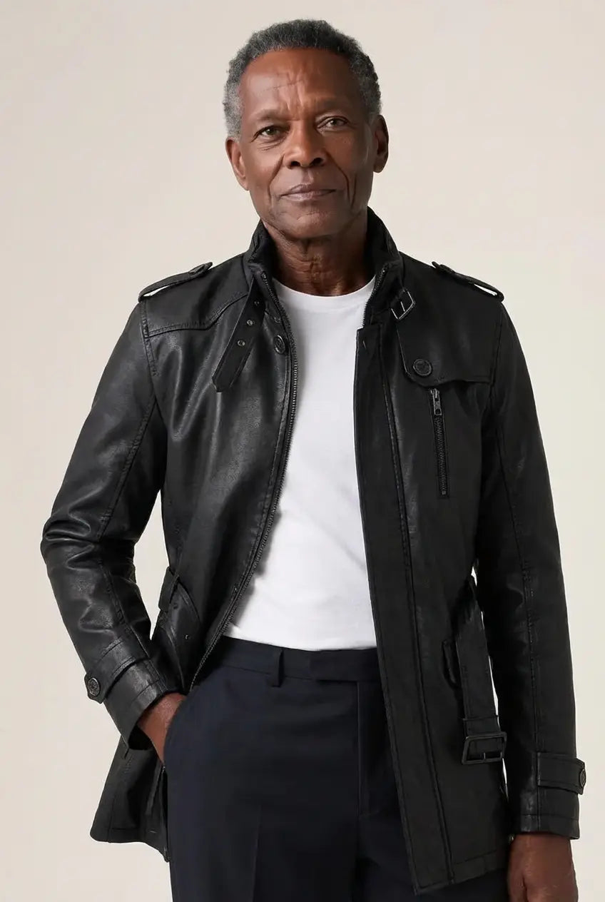 Givalli - Long Leather Biker Jacket