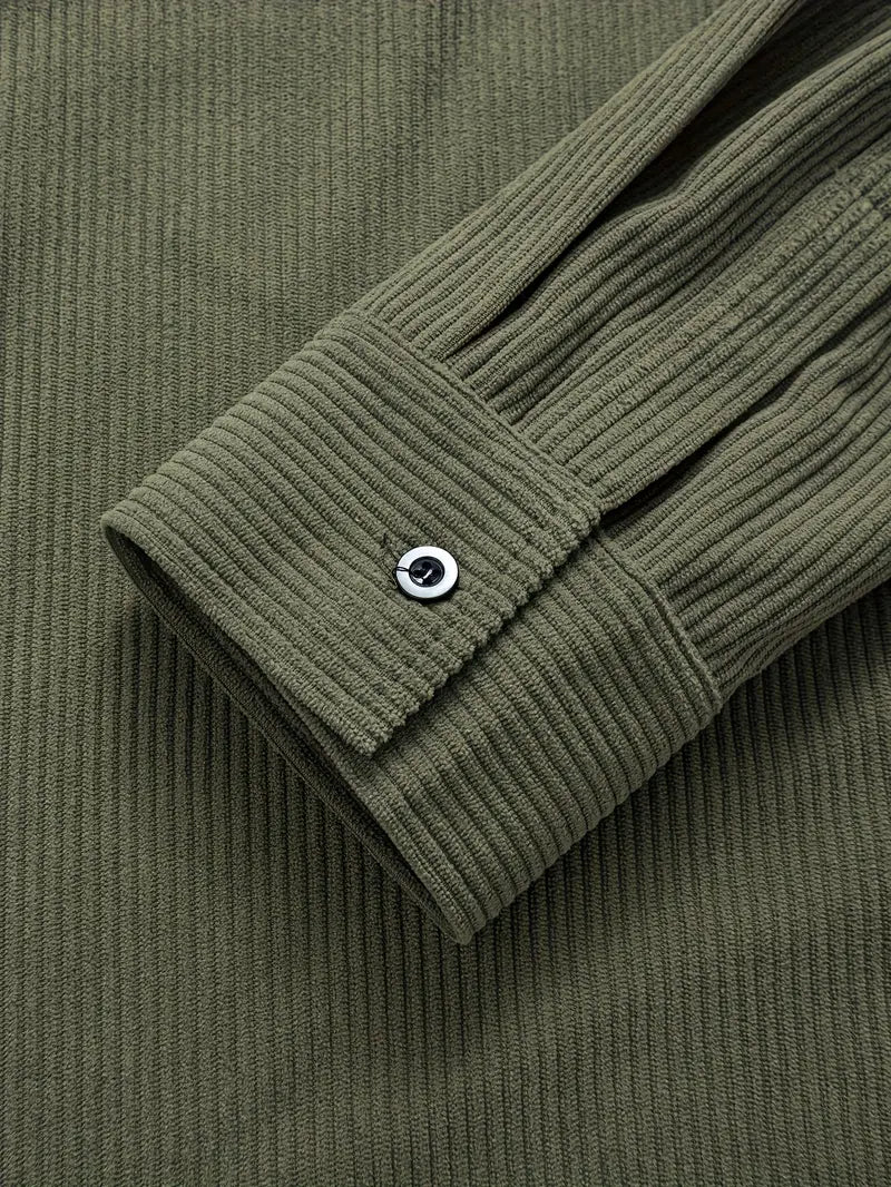 Cardigan décontracté en velours côtelé