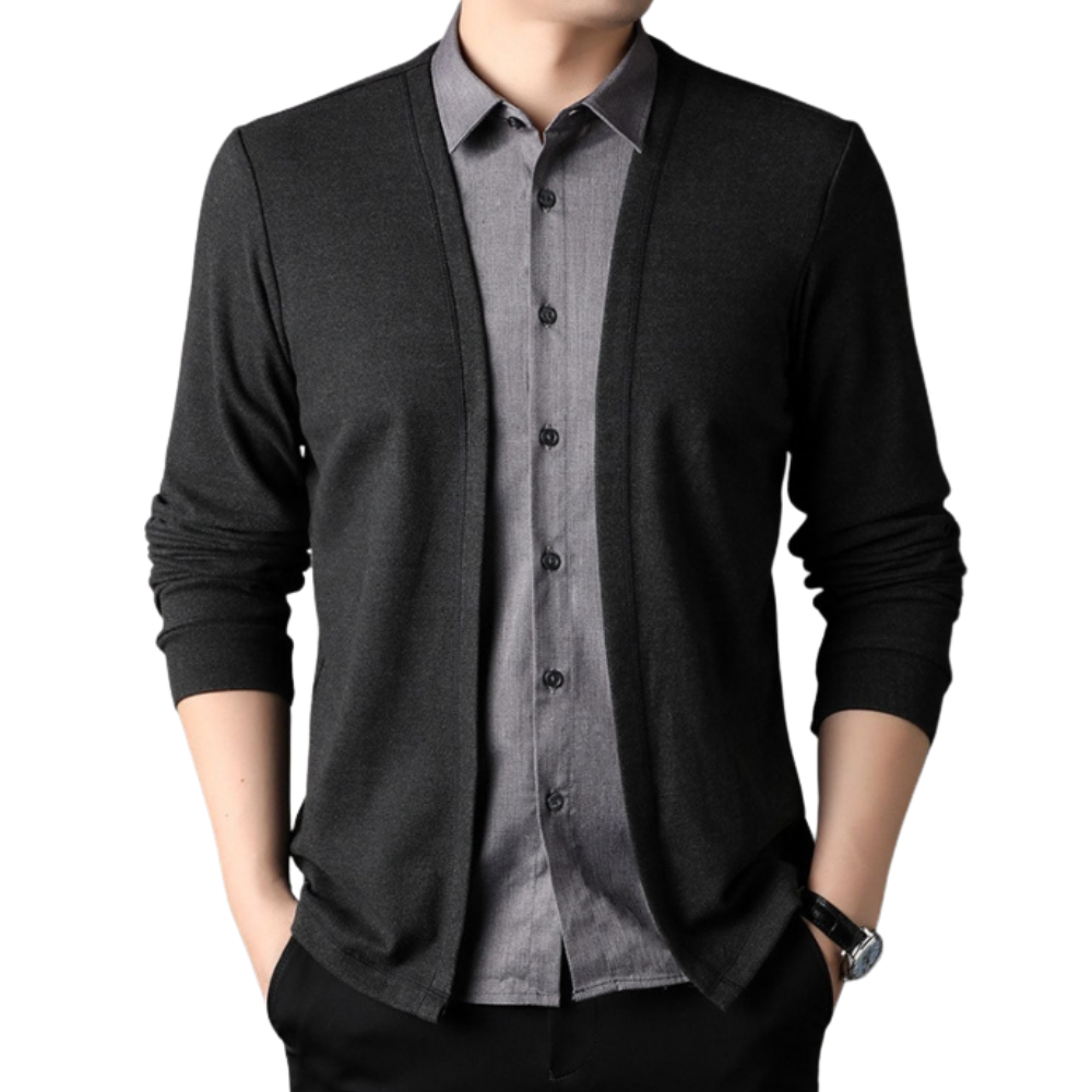 2-in-1 shirt and cardigan