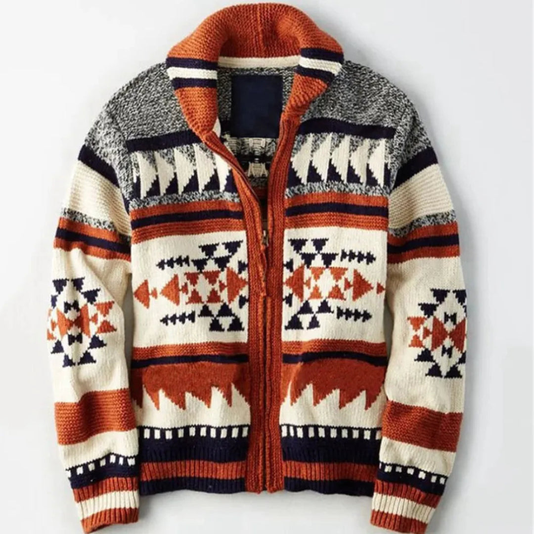 Elegant Jacquard Cardigan