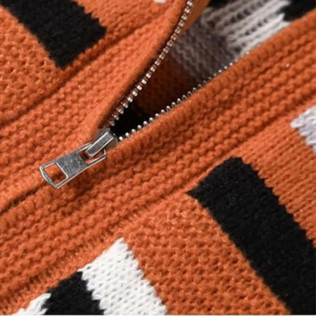 Elegant Jacquard Cardigan