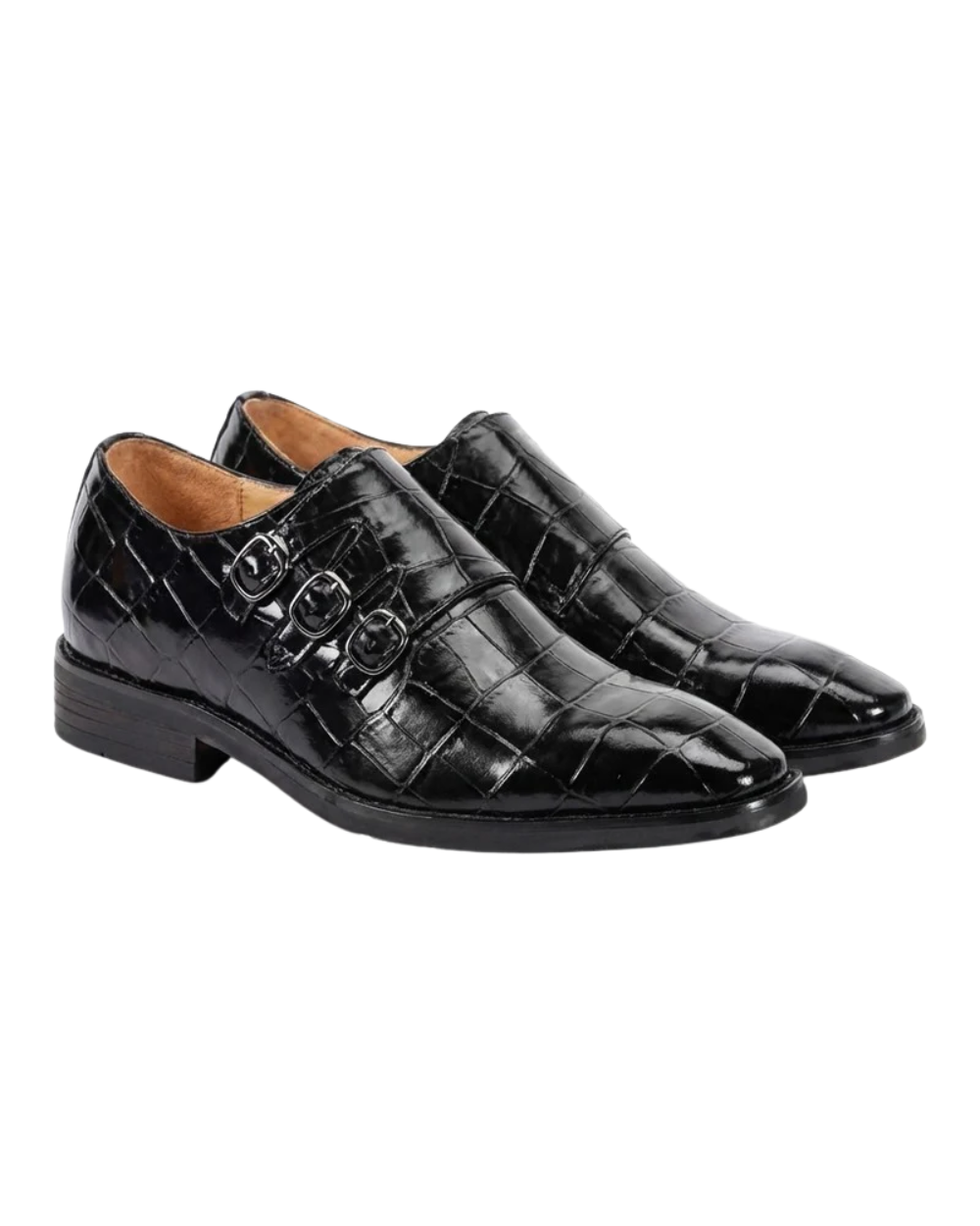 Chaussures chic à boucles en cuir